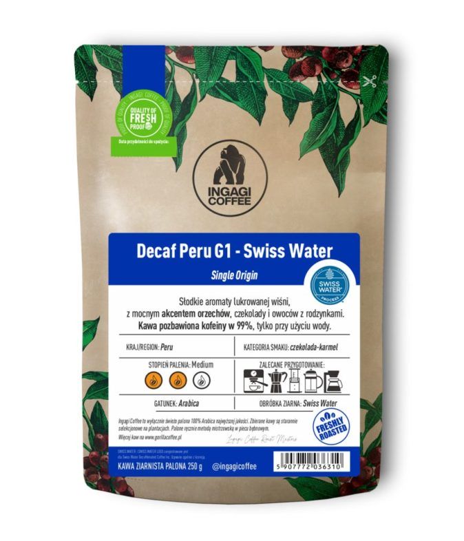 Kawa bezkofeinowa Decaf Peru G1 Swiss Water