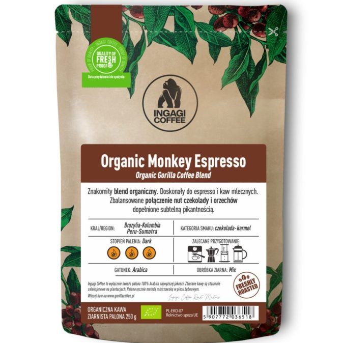 Kawa Organic Monkey Espresso Blend