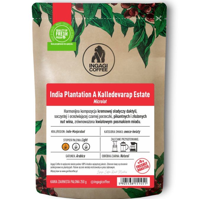 Kawa z Indii A Kalledevarapura Estate NaturalNatural