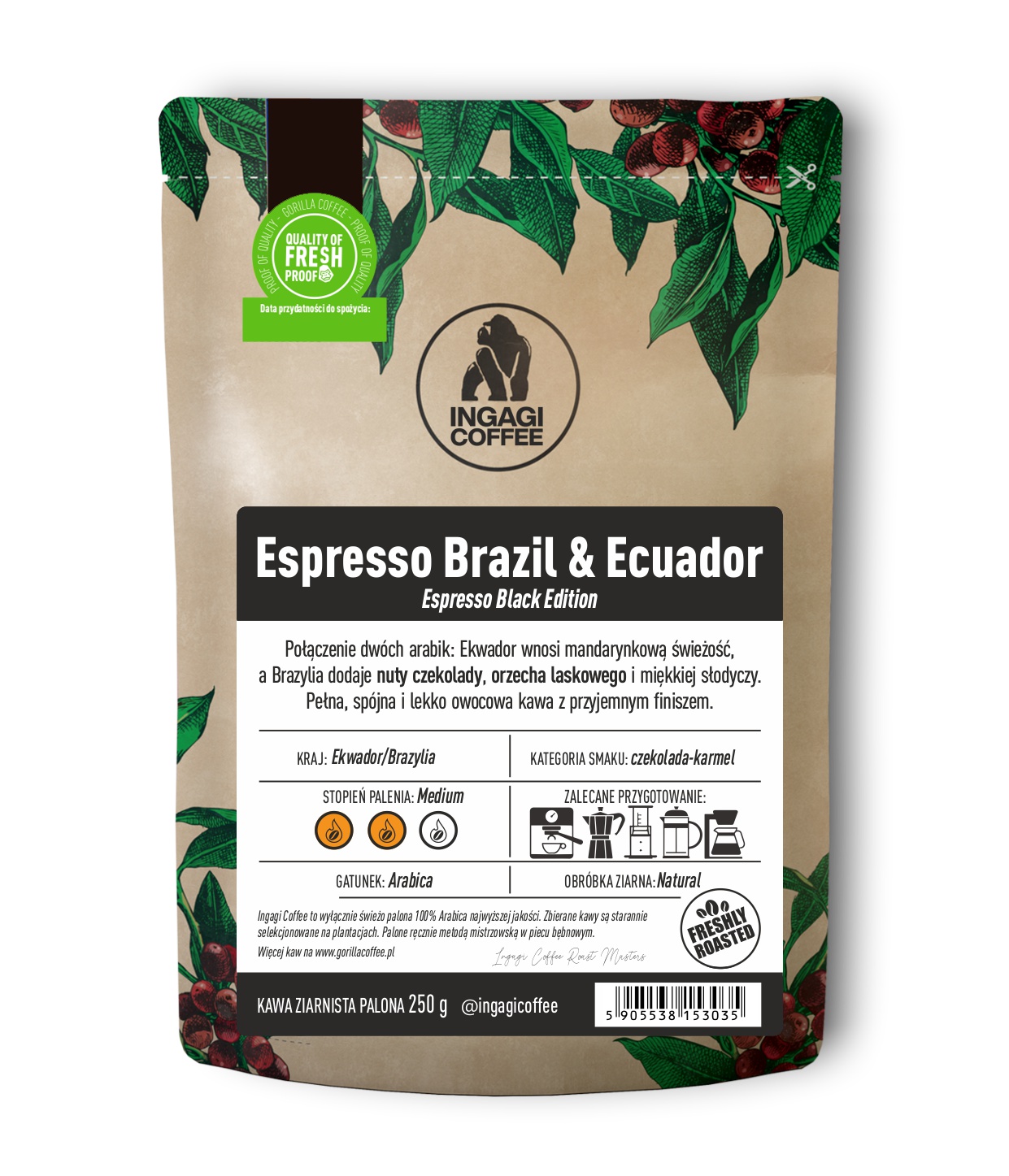 Kawa do Espresso Brazylia i Ekwador