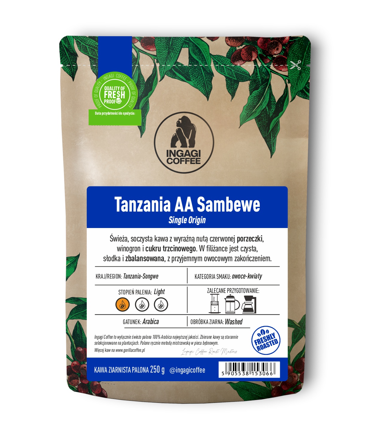 Kawa z Tanzanii AA Sambewe